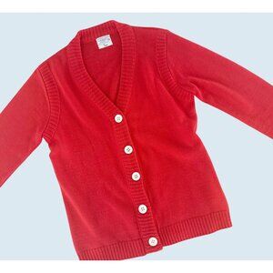 Vintage SEARS Orange Red Cardigan Sweater 60s / 70s Size Med